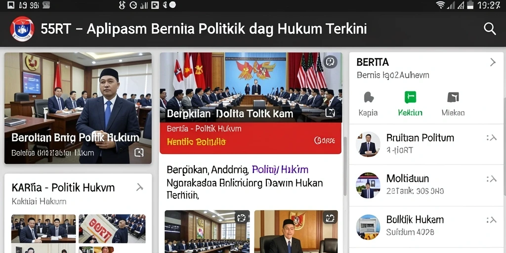 Antarmuka aplikasi 55RT yang modern dan informatif.