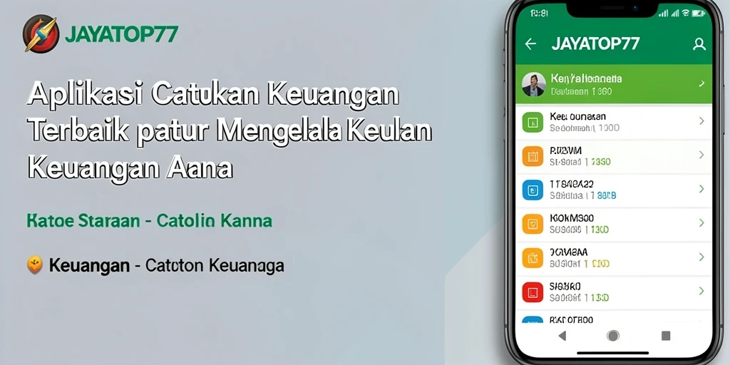 Antarmuka utama JAYATOP77 yang sederhana dan fungsional untuk Catatan Keuangan.