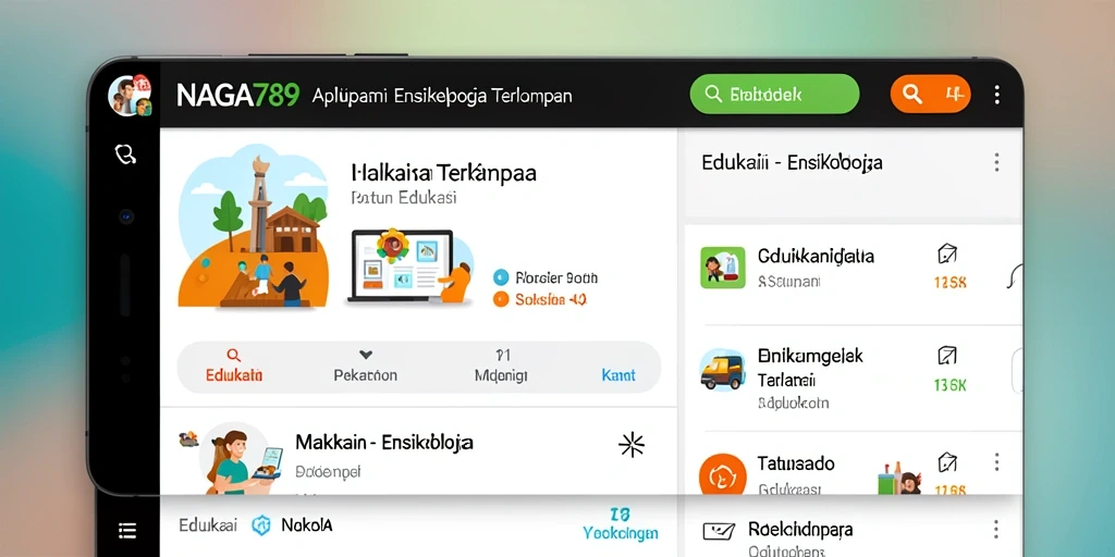 Antarmuka aplikasi NAGA789 yang memudahkan akses informasi ensiklopedia.