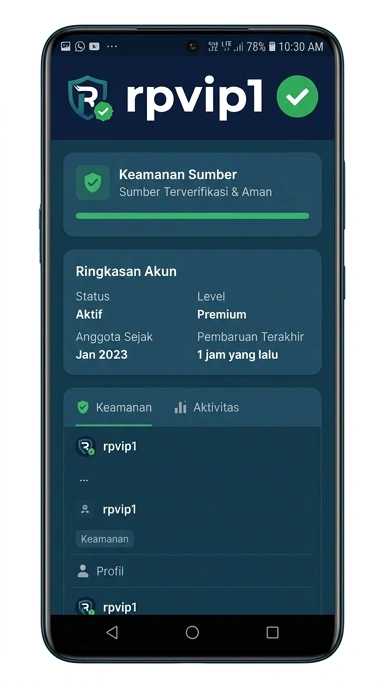 Tampilan kanal resmi rpvip1